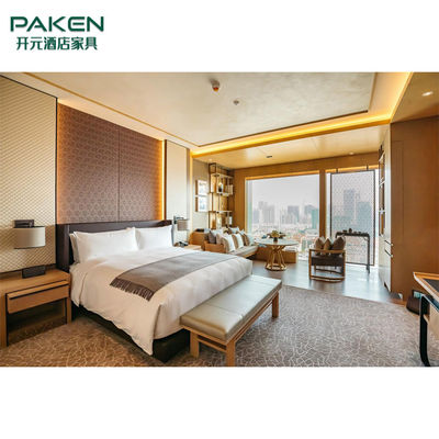 গুণ  Hotel High Glossy Finish Queen Size Bedroom Suites কারখানা