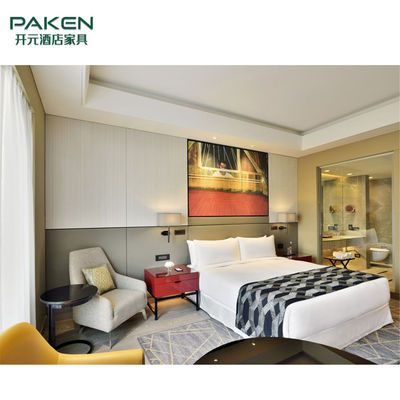 গুণ  Luxury Bedroom Melamine Five Star Hotel Furniture কারখানা