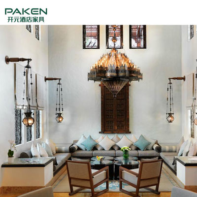 বাণিজ্যিক ওয়ালনাট কাঠের কিং আকারের ভিলা আসবাব