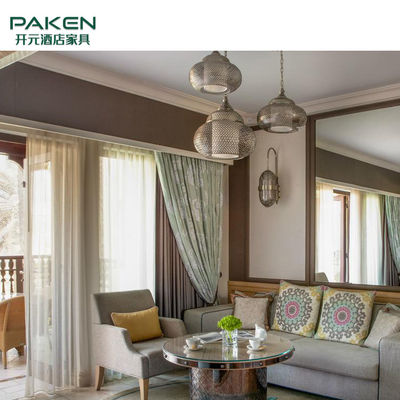 বাণিজ্যিক ওয়ালনাট কাঠের কিং আকারের ভিলা আসবাব